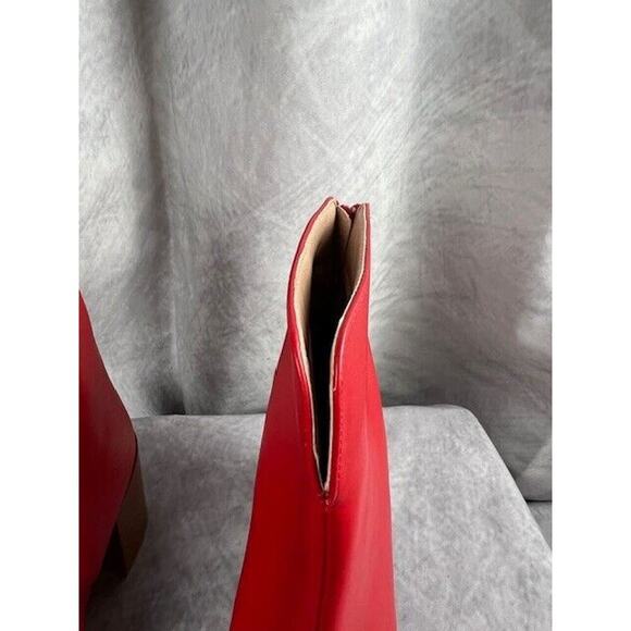 Journee Collection Womens Kayden Red Booties Shoes 8 Medium (B,M) BHFO 1341 - Picture 2 of 7